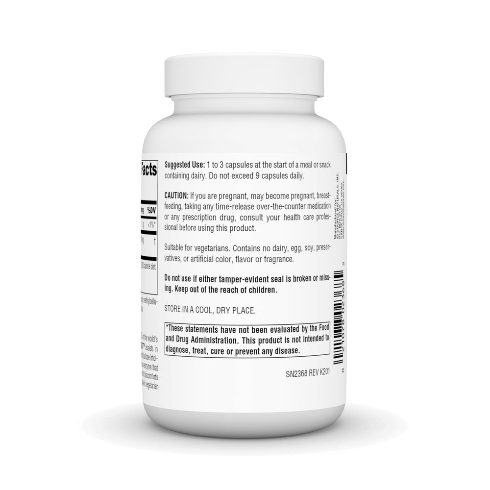 Close-up of the Lactase Digest product label