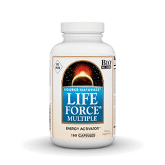 Bottle of Source Naturals Life Force Multiple iron-free 180 capsules