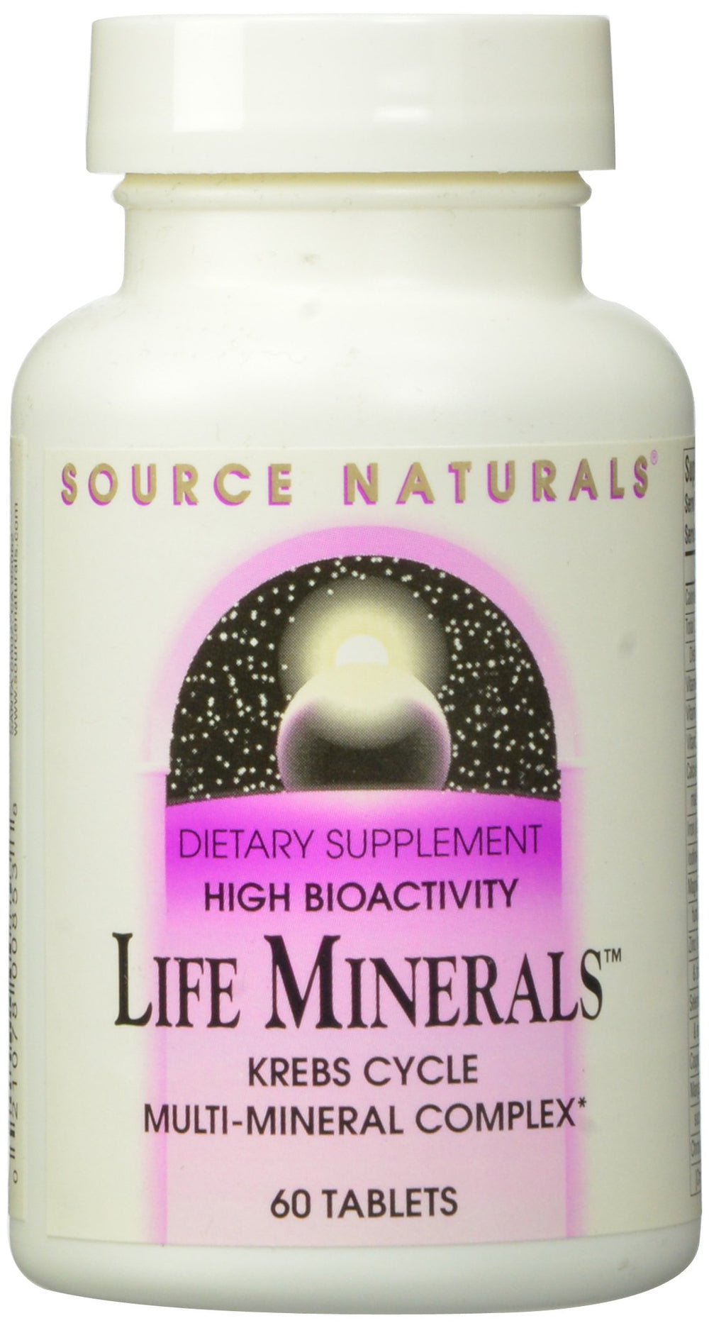 Product package front: Source Naturals Life Minerals Krebs Cycle Multi-Mineral Complex, 60 Tablets