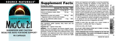 Source Naturals Mag-Cal 2:1 bottle with 90 capsules