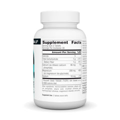 Close-up of magnesium glycinate bottle cap showing 60 tablets