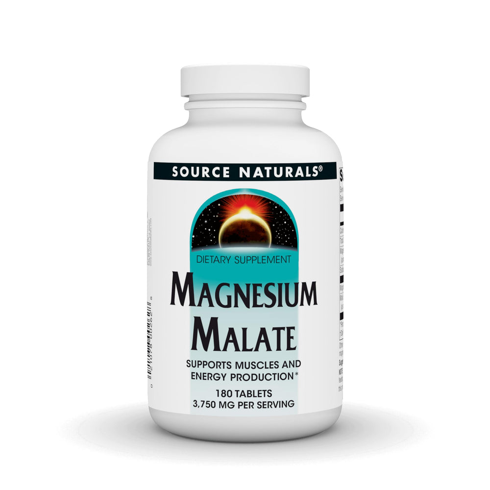 Bottle of Source Naturals Magnesium Malate 180 tablets