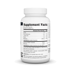 Close-up of magnesium malate supplement bottle label