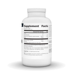 Label showing magnesium malate 3750 mg per serving