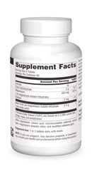 Source Naturals Malic Acid bottle on a white background