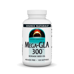 Source Naturals Mega-GLA 300 bottle with 120 softgels