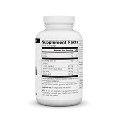 Close-up of Mega-GLA 300 label on bottle