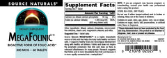 Vegetarian-friendly MegaFolinic tablets