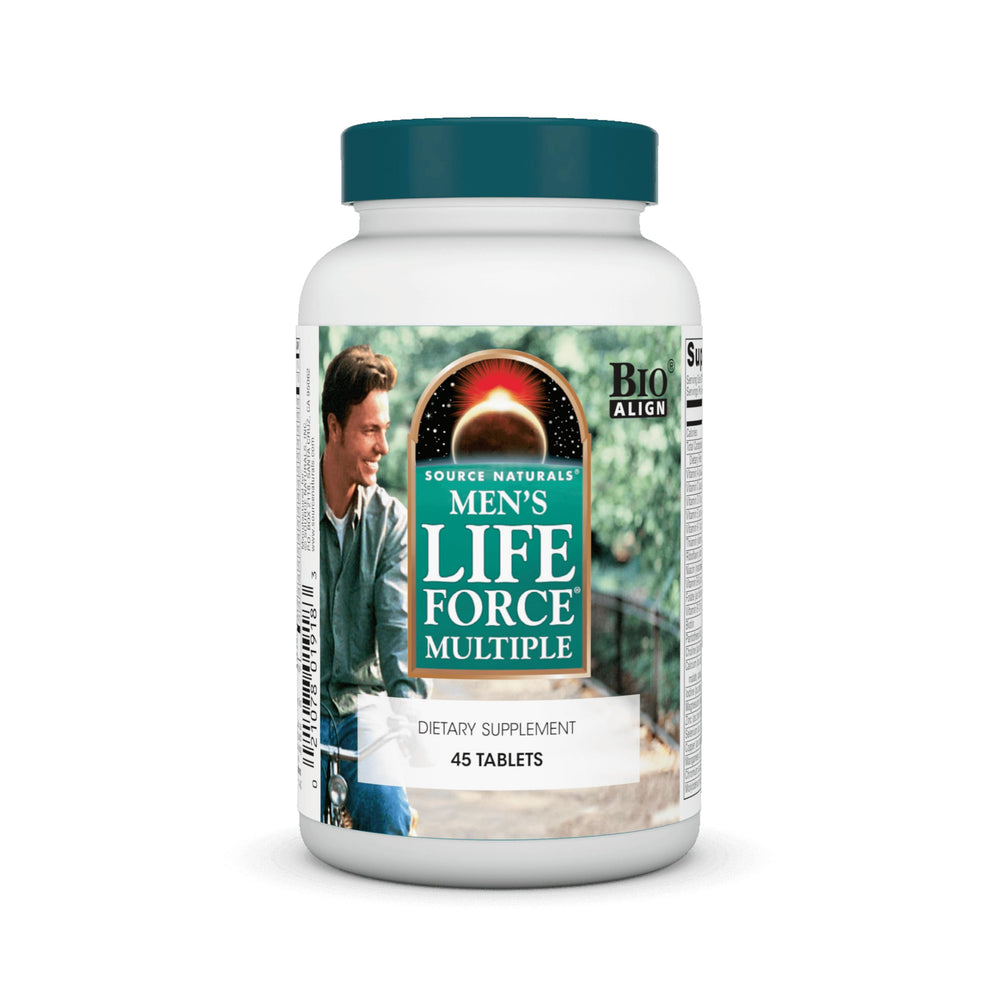 Front label of Source Naturals Men's Life Force Multivitamin bottle
