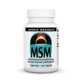 Source Naturals MSM 1,000 mg 60 tablets bottle label
