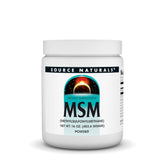 Front view of Source Naturals MSM 16 oz powder bottle