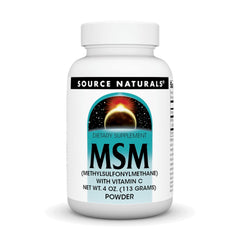 Source Naturals MSM with Vitamin C powder front view
