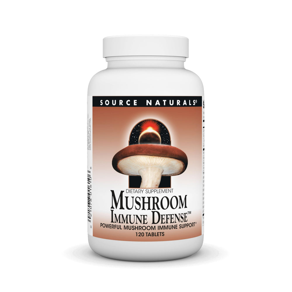 Source Naturals Mushroom Immune Defense 120 tablets bottle with label