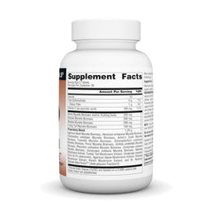 Label showing a 16-mushroom blend for immune support