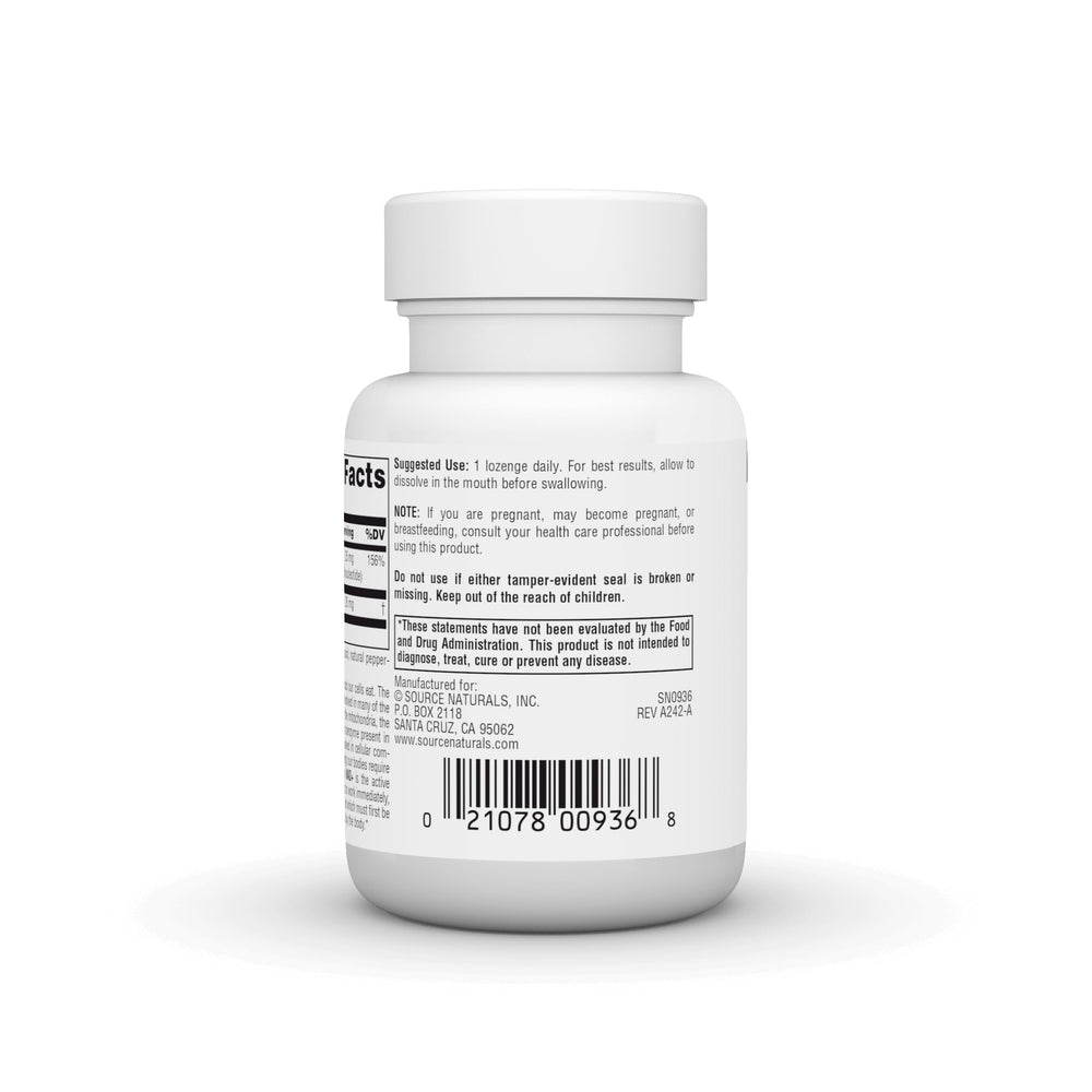 Packaging for Source Naturals NAD+ Coenzymated B-3 lozenges