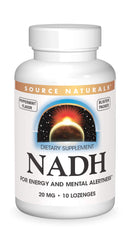 Bottle of Source Naturals NADH 20mg lozenges