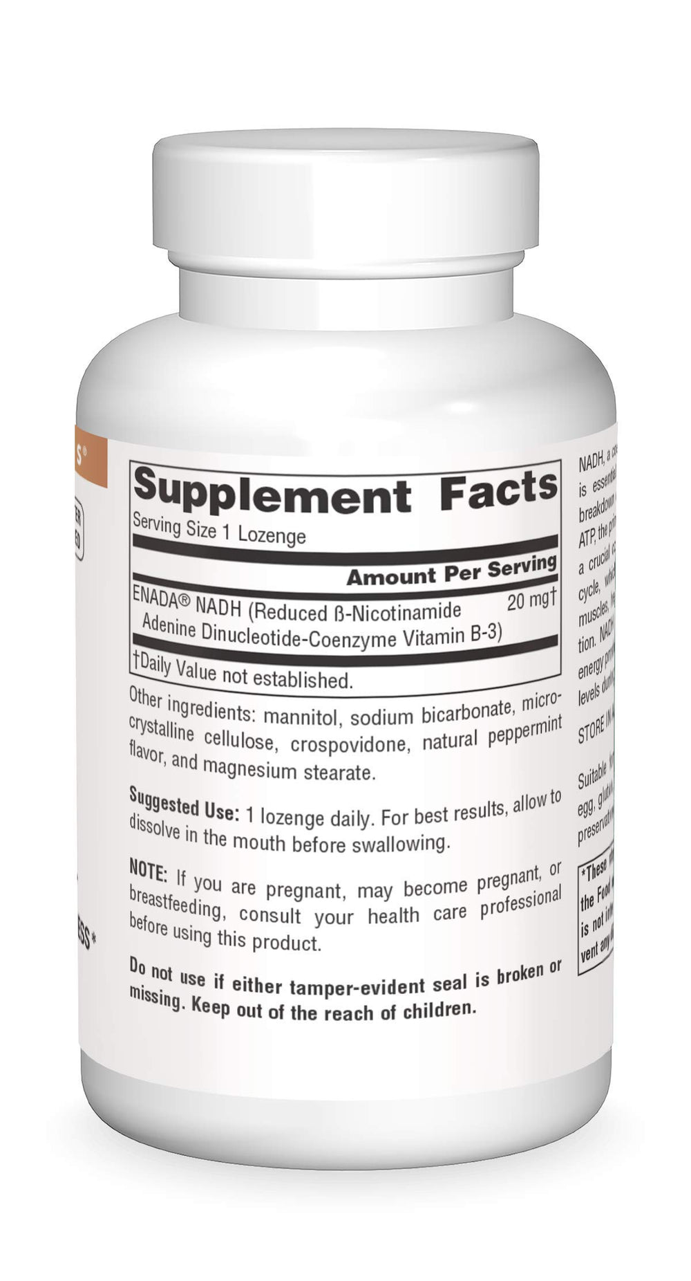 10-count NADH lozenges packaging close-up