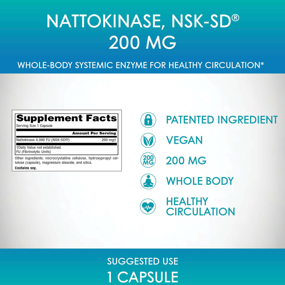 Vegan-friendly nattokinase capsules