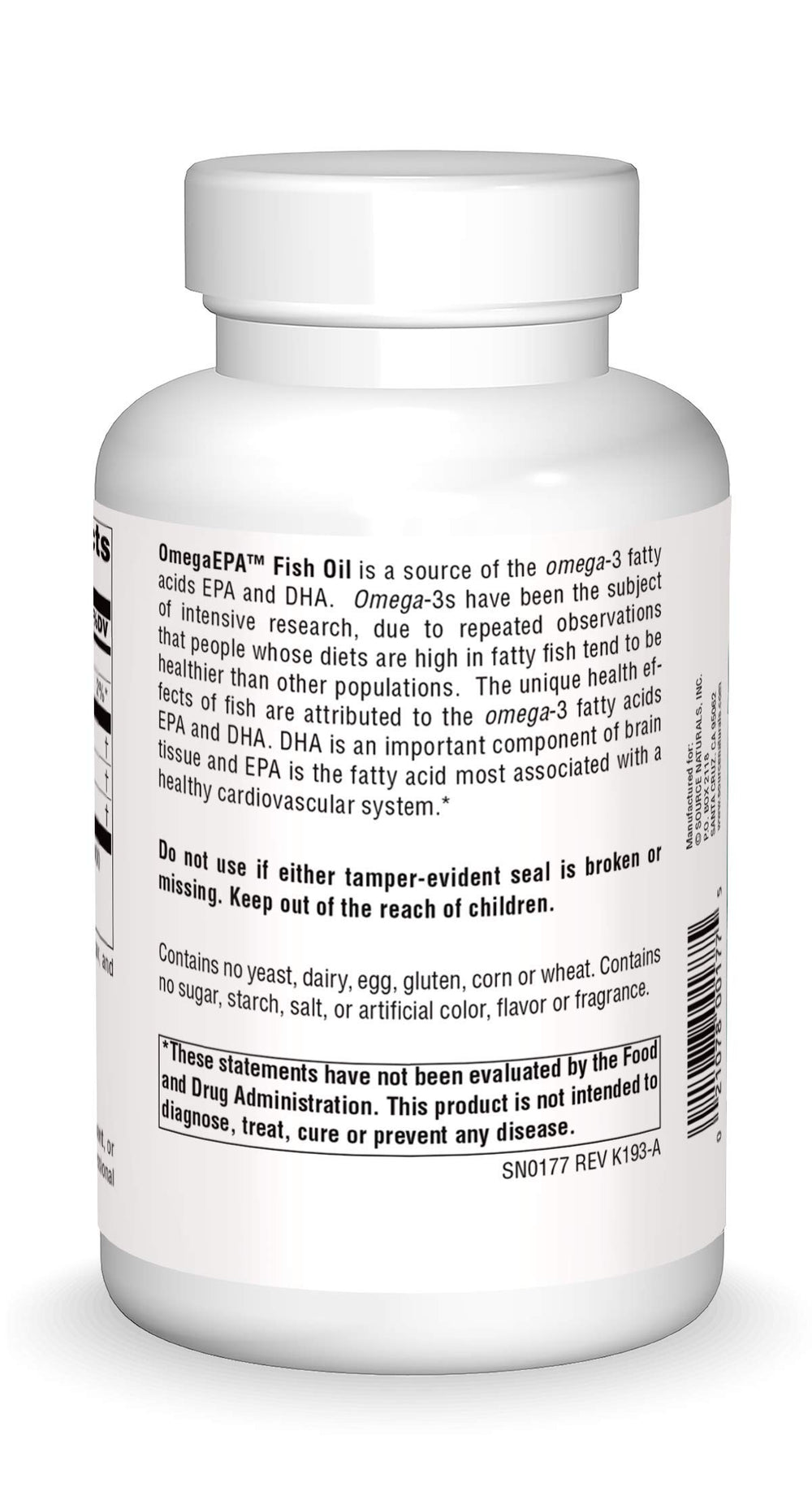 Close-up of OmegaEPA fish oil softgel capsules