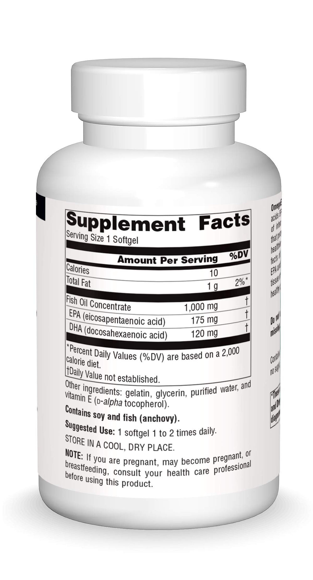 OmegaEPA label highlighting EPA & DHA benefits