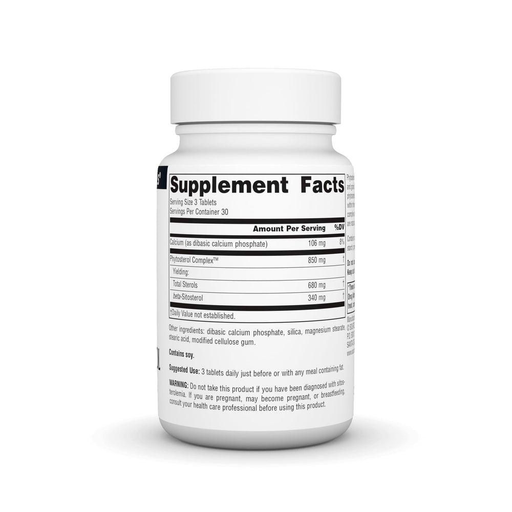 Close-up of the product label for Phytosterol Complex