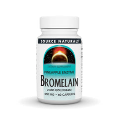 Bottle of Source Naturals Pineapple Enzyme Bromelain 60 capsules