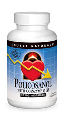 Bottle of Source Naturals Policosanol with CoQ10 10 mg tablets – 60 count