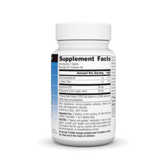 Close-up of product bottle label showing policosanol and CoQ10