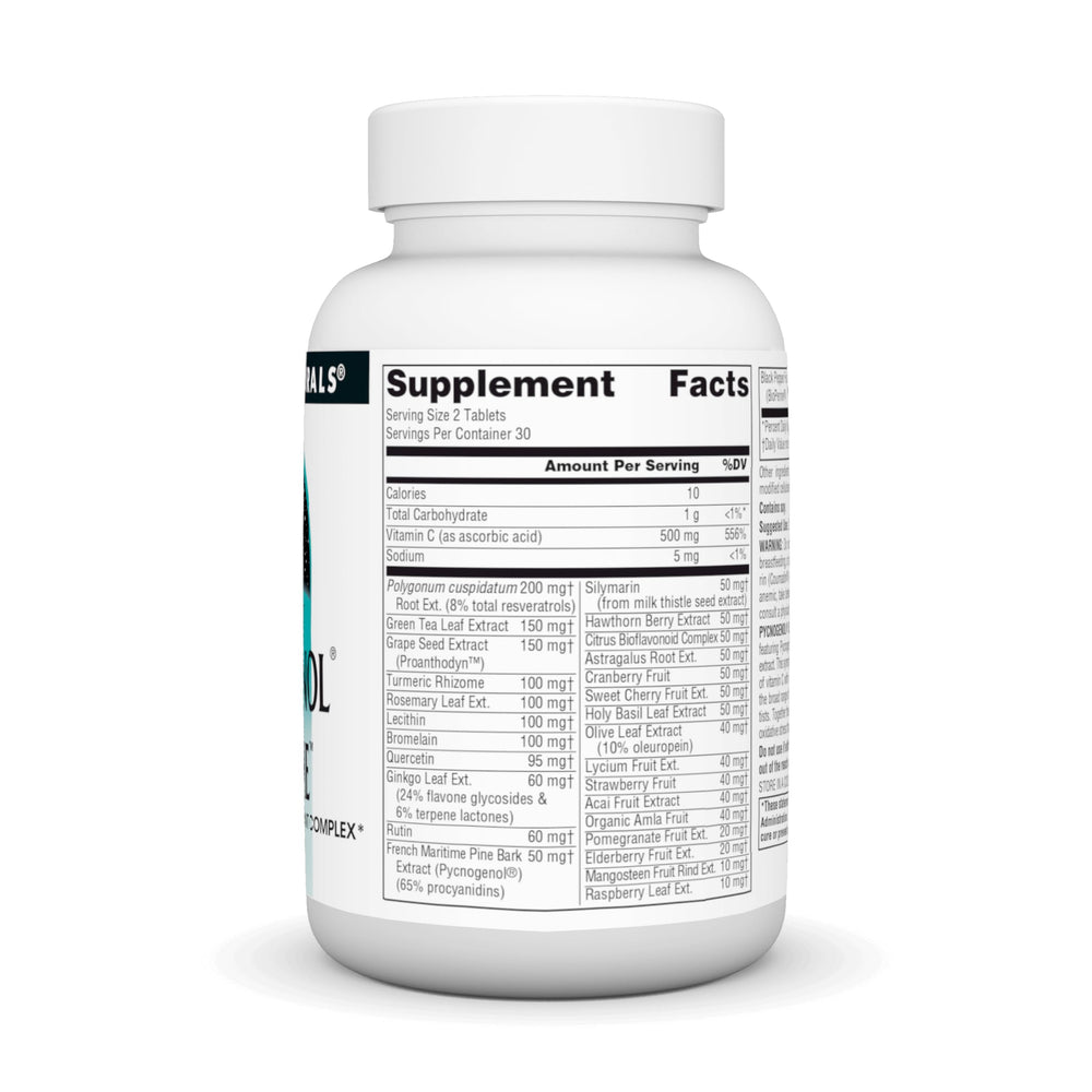 Close-up of Pycnogenol Supreme capsules with berry blend