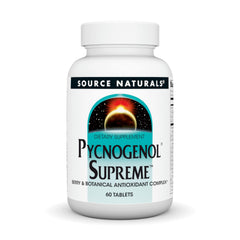 Source Naturals envase frontal mostrando Pycnogenol Supreme y fácil dosificación