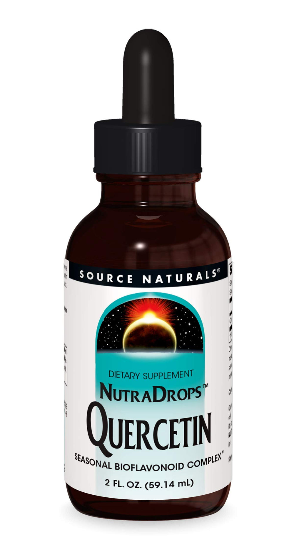 Bottle of Source Naturals Quercetin NutraDrops Seasonal Bioflavonoid Complex