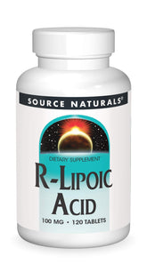 Bottle of Source Naturals R-Lipoic Acid 100 mg, 120 tablets