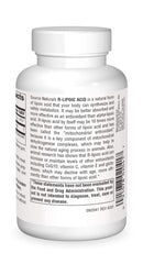 Label for Source Naturals R-Lipoic Acid 100 mg product