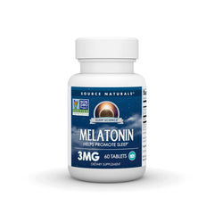 Source Naturals Sleep Science Melatonin 3 mg bottle label