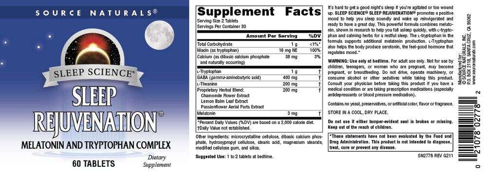 Calming herbal blend imagery on packaging