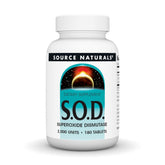 Bottle of Source Naturals S-O-D 180 tablets - front view