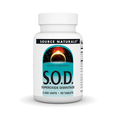 Source Naturals S-O-D 90 tablets bottle - front view