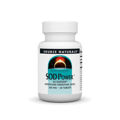 Bottle of Source Naturals SOD Power Glisodin 250mg 30 tablets