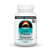 Bottle label for Source Naturals St. John's Positive Thoughts