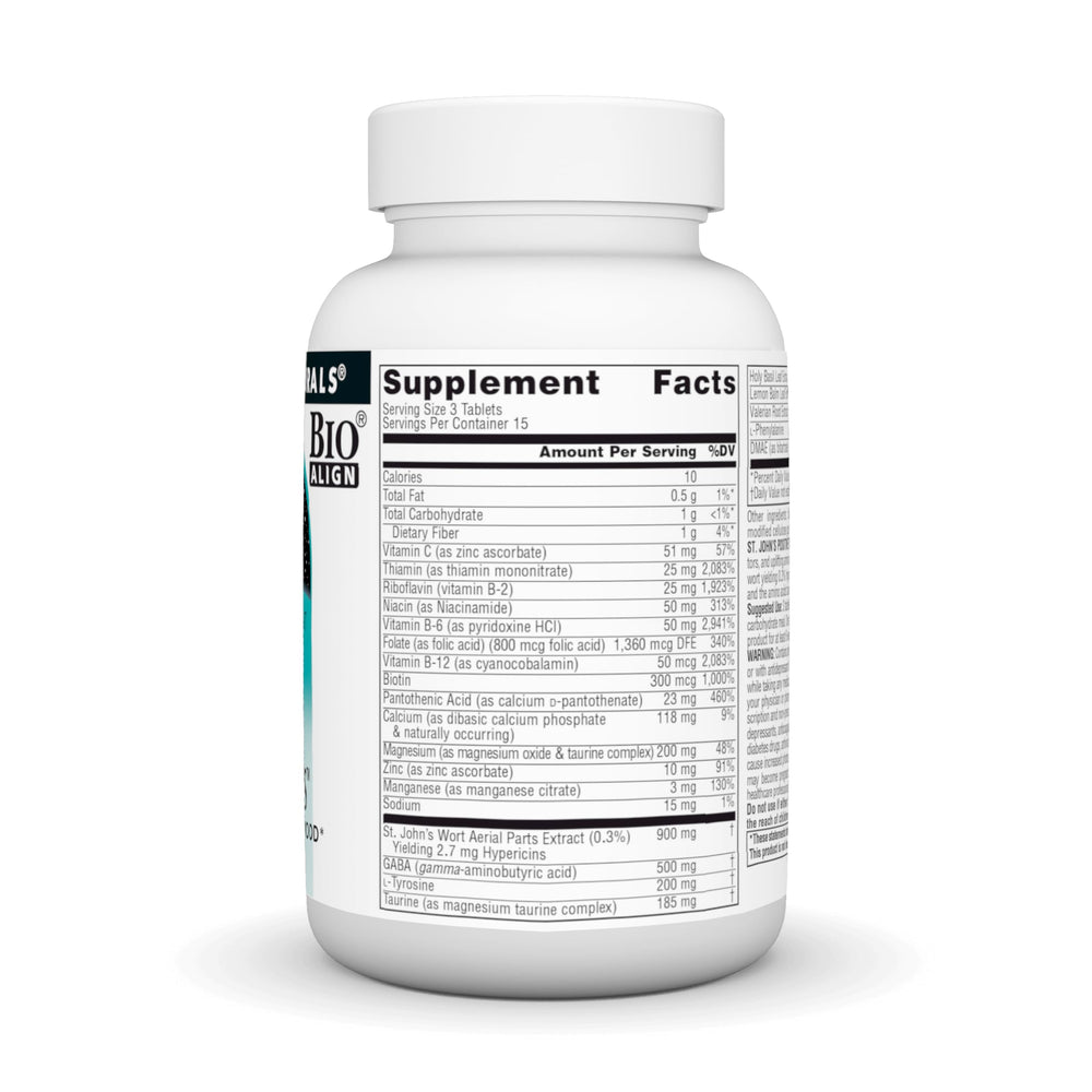 Close-up of Source Naturals St. John's Positive Thoughts bottle