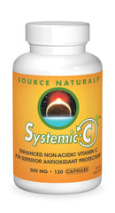 Front view of Source Naturals Systemic C bottle - 120 capsules