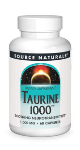 Source Naturals Taurine 1000 bottle front view