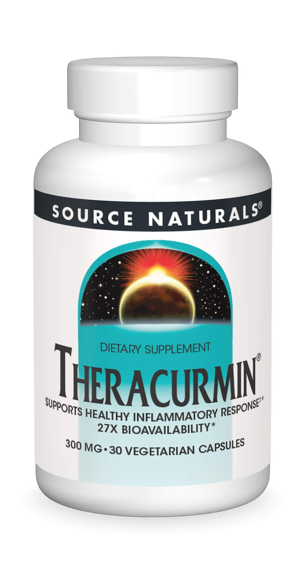 SOURCE NATURALS Theracurmin 300 mg vegetable capsule bottle – front view