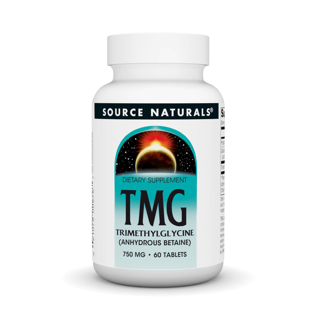 Source Naturals TMG 750mg bottle label