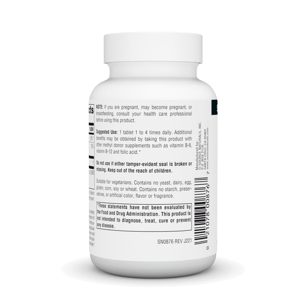 Close-up of TMG 750mg tablets