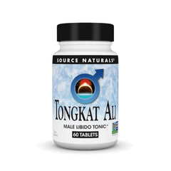 Source Naturals Tongkat Ali tablets packaging showcases daily vitality and trusted USA-made quality.