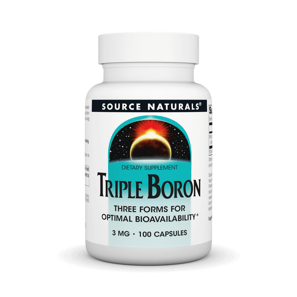 Bottle of Source Naturals Triple Boron with 100 capsules