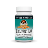 Front view of Source Naturals Turmeric 1000mg bottle