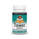 Front view of Source Naturals Turmeric Extract 100 Tablets bottle