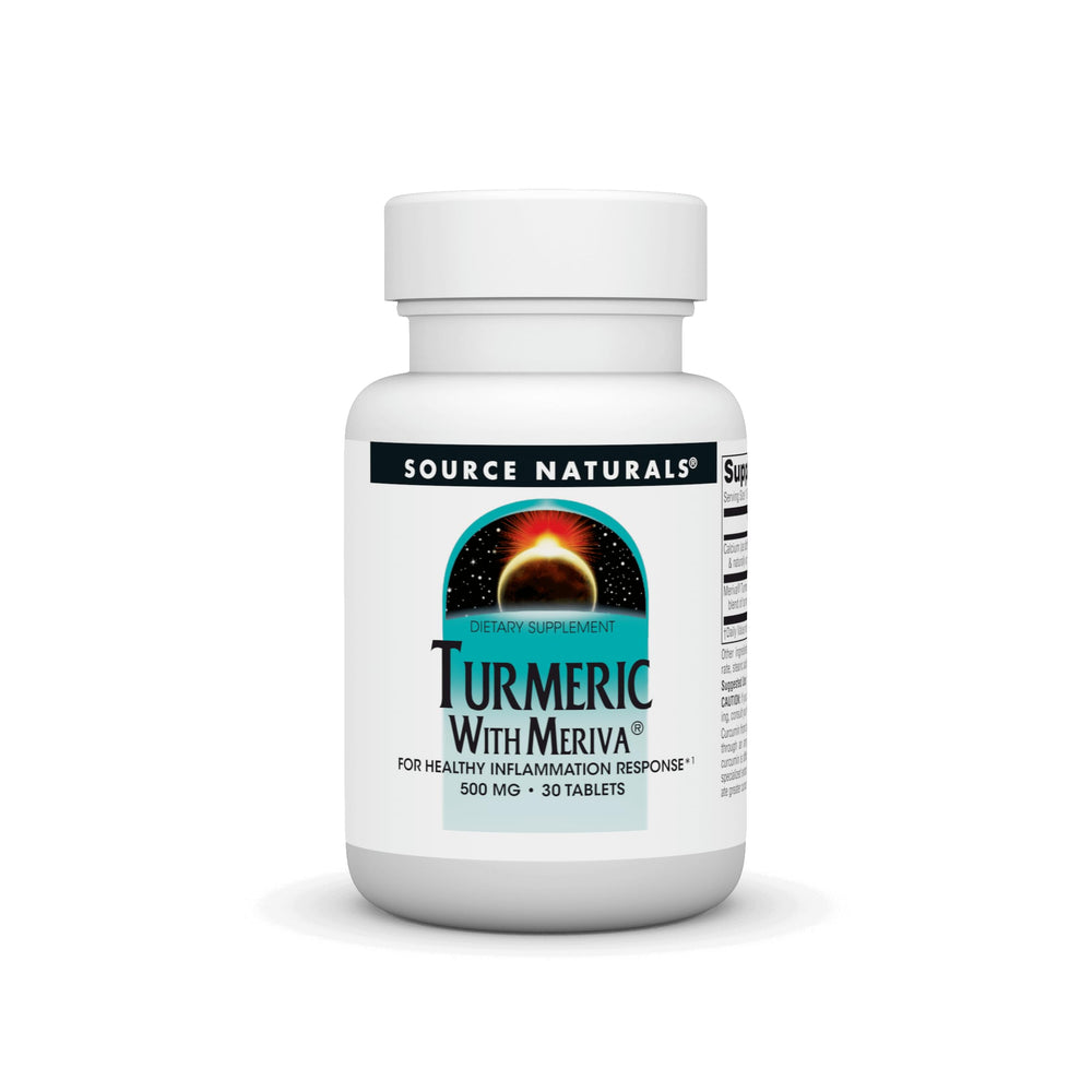 Bottle of Source Naturals Turmeric with Meriva 500mg - 30 tablets